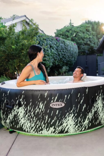 Надувной джакузи Intex PureSpa Plus Bubble Massage 196х196х71 см (28494)
