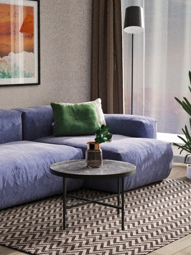 Стол журнальный МеталлАрт М011 большой черный мрамор 