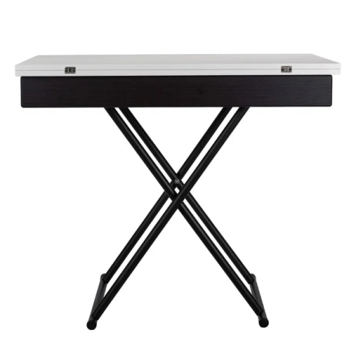 Стол трансформер Лерон белый черный 