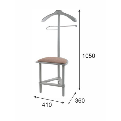 Вешалка костюмная с сиденьем В 26Н серый 