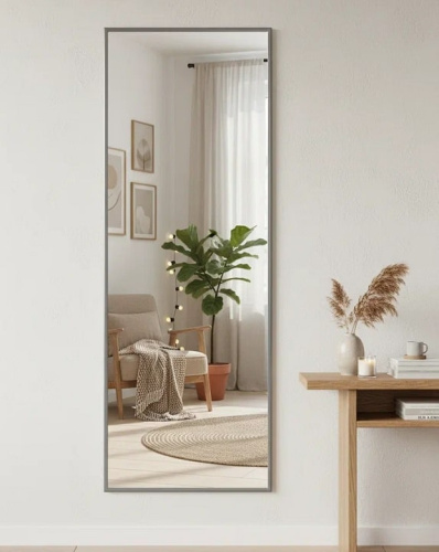 Зеркало навесное Сельетта 5 матовое серебро 