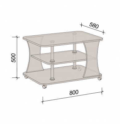 Стол журнальный СН-119.01-02 Либерти-2 дуб крафт серый 