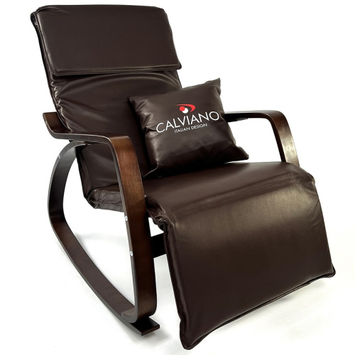 Кресло-качалка Calviano Comfort 1 коричневое PU