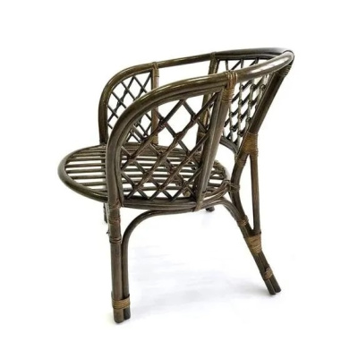 IND Кресло Багама олива подушка коричневая 