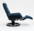 Кресло вибромассажное с пуфом CALVIANO 22 синий плюш 