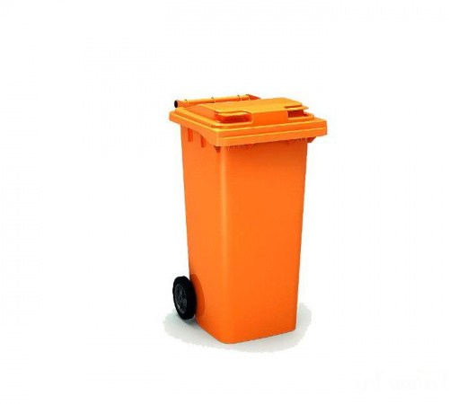 Мусорный контейнер 120 л (оранжевый)