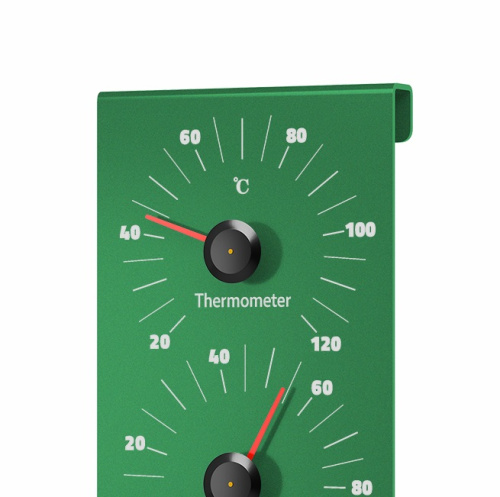 Термогигрометр EVEREST алюминий GREEN (TG-28)