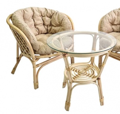 IND Комплект Багама дуэт натуральный подушка бежевая 