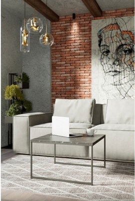 Стол журнальный Овер черный мрамор 