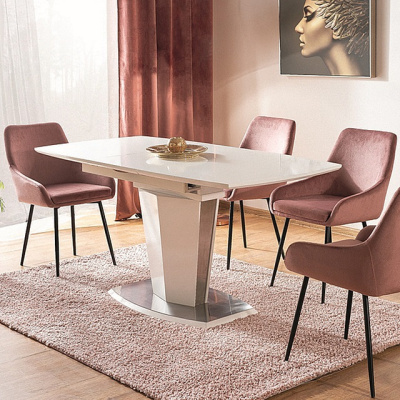 Стол обеденный SIGNAL HOUSTON раскладной белый мат 