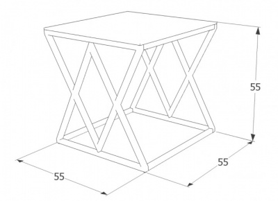 Стол журнальный SIGNAL ZEGNA B серебряный 