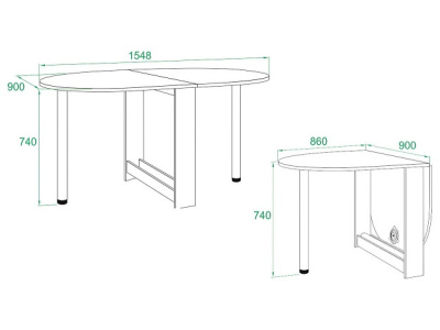 Стол раскладной Сокол СП-12 дуб делано 