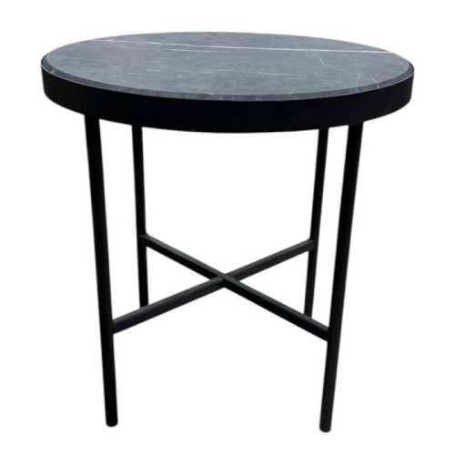 Стол журнальный МеталлАрт М011 малый черный мрамор 