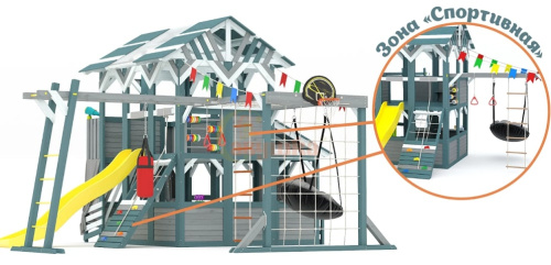 Детский игровой комплекс для дачи Савушка PlayHouse-4