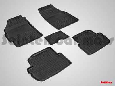 Коврики салона резиновые с бортиком для CHEVROLET SPARK (задние коврики с перемычкой)