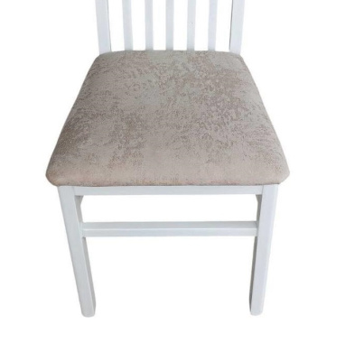 Стул МДК-82.1 Эмаль белая Микровелюр бежевый 