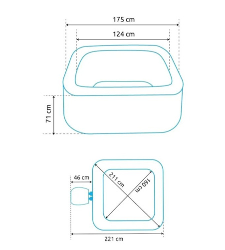 Бассейн-джакузи Intex Greystone Deluxe 175x71 (28450)