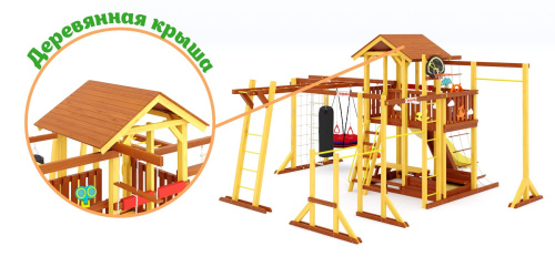 Детская спортивная площадка для дачи Савушка Семейная COMFORT PLUS