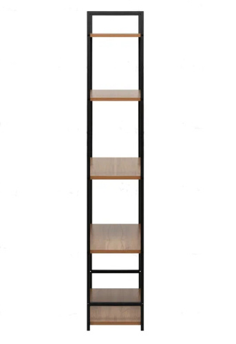 Стеллаж Leset Стилвуд 25 широкий 5 полок черный орех лион светлый 