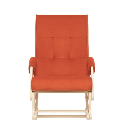 Кресло-качалка Leset Хилл с подножкой слоновая кость Velur V39