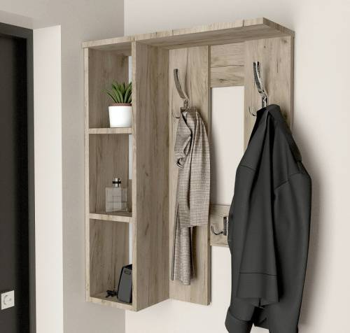 Вешалка настенная Артём-Мебель СН-100.44 дуб крафт серый 