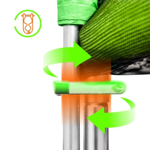 Батут ALPIN ATGY-252 с защитной сеткой и лестницей