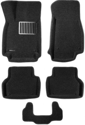 Коврики салона текстильные 3D AUDI A6 Lux (черные)