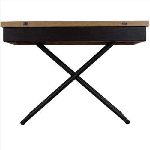 Стол трансформер Лерон дуб крафт золотой черный 