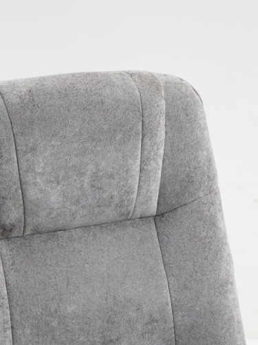 Кресло вибромассажное с пуфом CALVIANO 23 серый плюш 