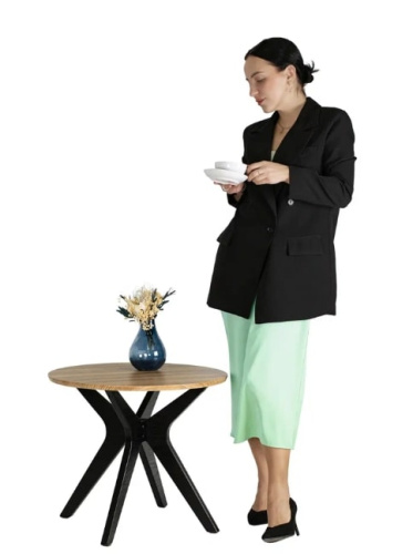 Стол журнальный Сабин 1 дуб вотан черный 