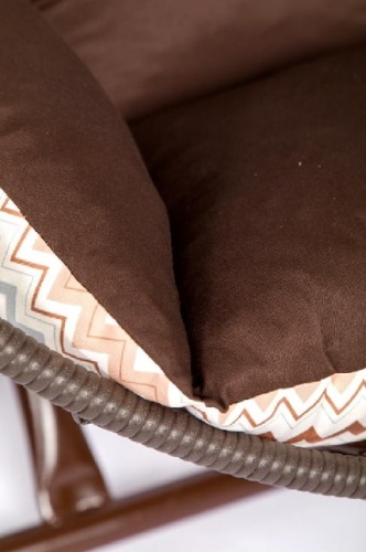Подвесное кресло Скай 02 коричневый подушка зигзаг 