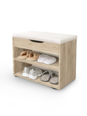 Банкетка Этна СН-122.07 дуб крафт серый 