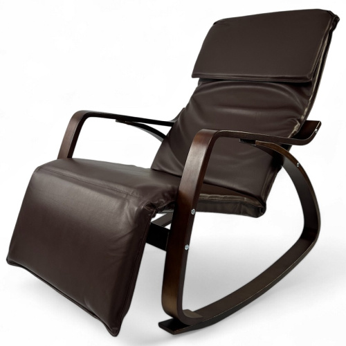 Кресло-качалка Calviano Comfort 1 коричневое PU