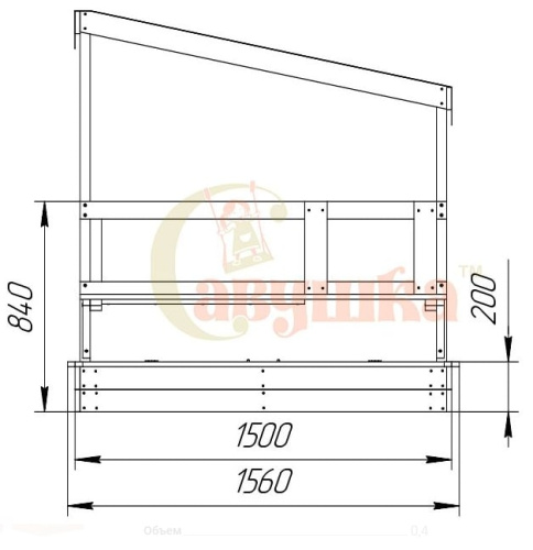 Игровой комплекс для дачи Песочный дворик Савушка-1