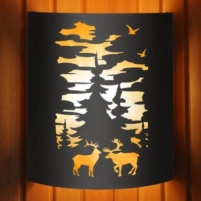 Абажур BLACK (AISI 430) тип 3 Лес