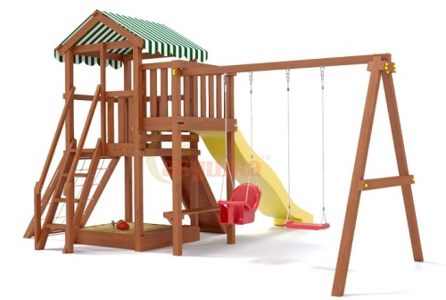 Детская спортивная площадка для дачи Савушка Мастер 2 Махагон Plus