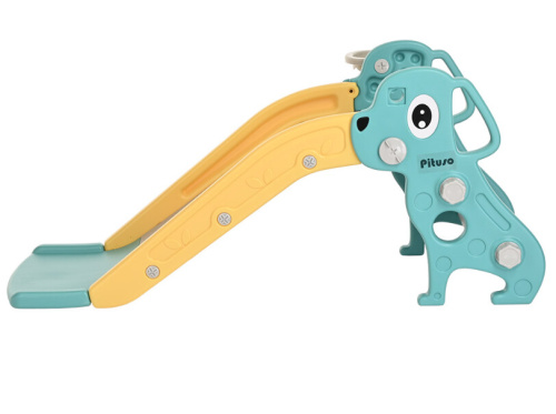 Горка-комплекс Pituso Мопсик с баскетбольным кольцом FE-HT-XG0-green