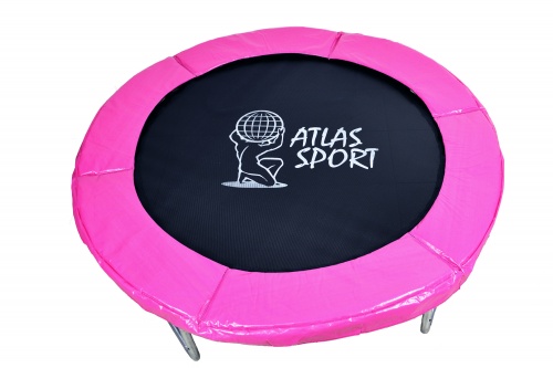 Батут Atlas Sport PINK 140 см - 4.5ft на ремнях