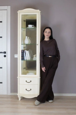 Шкаф-витрина Джульетта Л дуб шампань 
