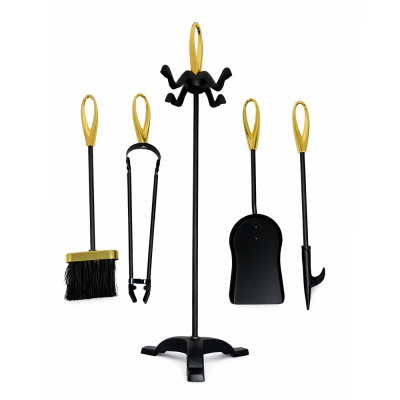 Набор каминный EVEREST K20-PB латунь черный