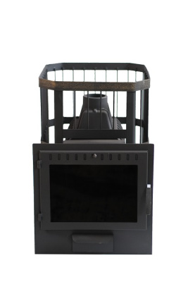 Печь банная Сибирь-20 Панорамная дверца Сетка