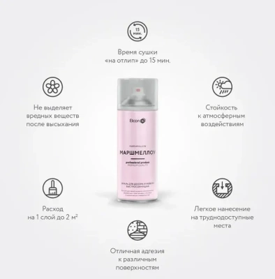 Эмаль Elcon Быстросохнущая для декора и мебели 520мл маршмеллоу