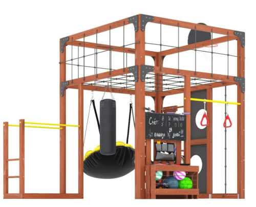 Детская площадка для дачи Савушка КУБ-1 Махагон