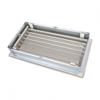 Вентиляционная решетка кремовый с задвижкой 17х30