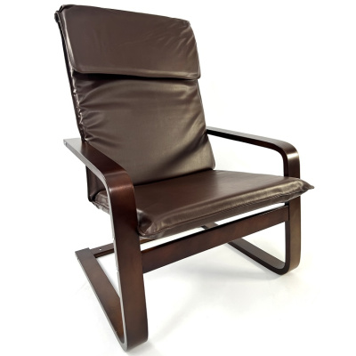 Кресло-качалка Calviano Soft 1 коричневое PU