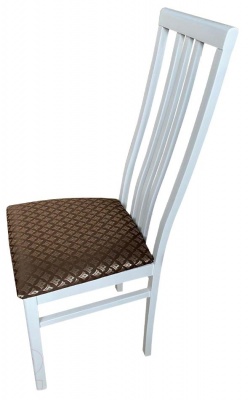 Стул МДК-82 Эмаль белая Жаккард Лорд темный 