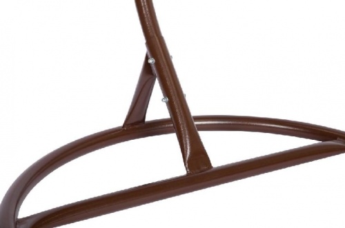 Подвесное кресло Скай 02 коричневый подушка голубой 