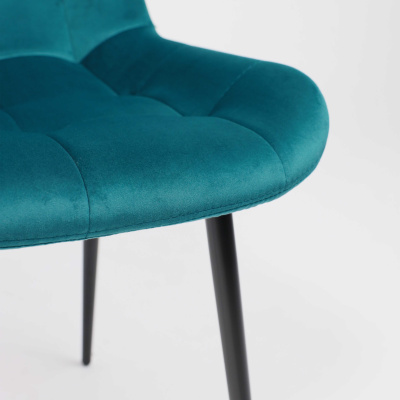 Стул AV 405 темно-бирюзовый бархат Н-56 черный 