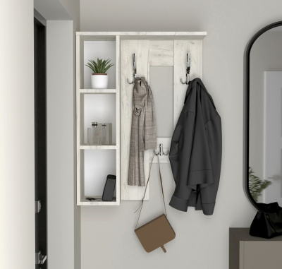 Вешалка настенная Артём-Мебель СН-100.44 дуб крафт белый 