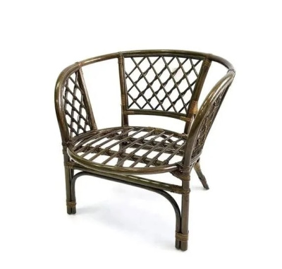 IND Кресло Багама олива подушка коричневая 